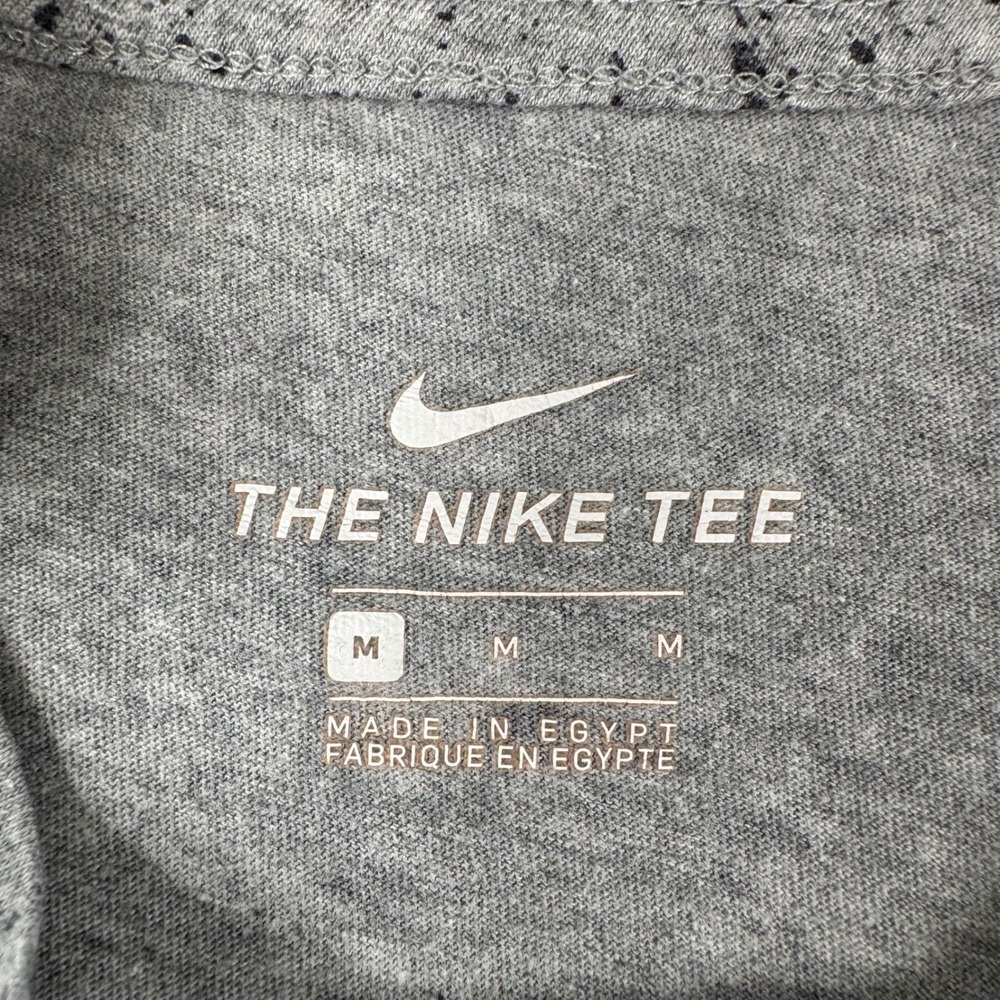 Nike T-Shirt Womens Medium Gray Splatter Orange Safari Swoosh CU6809-063 - Picture 4 of 9